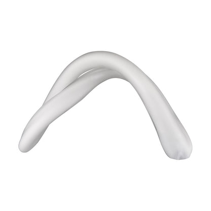 Atlas Lighting Twisted Decorative Object | White Art Glass | Tabletop & Shelf Accent | 11 x 5 x 8 in | Model AC11661-02