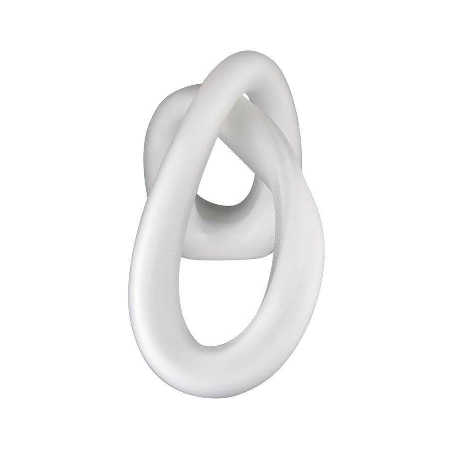 Atlas Lighting Twisted Decorative Object | White Art Glass | Tabletop & Shelf Accent | 11 x 5 x 8 in | Model AC11661-02