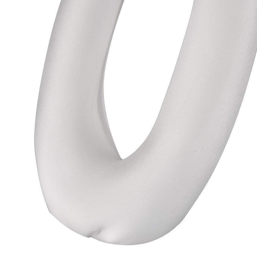Atlas Lighting Twisted Decorative Object | White Art Glass | Tabletop & Shelf Accent | 11 x 5 x 8 in | Model AC11661-02