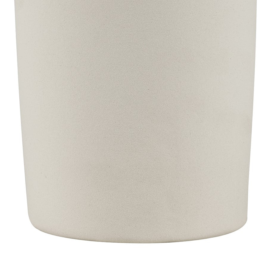 Atlas Lighting Vickers Medium Vase | Matte White Earthenware | Living Room & Entryway Decor | 4 x 4 x 11 in | Model AC11664-01