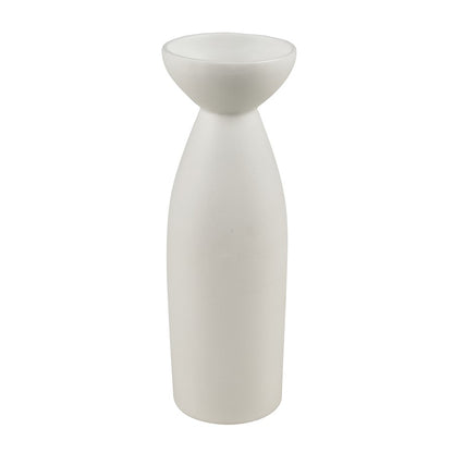 Atlas Lighting Vickers Large Vase | Matte White Earthenware | Living Room & Entryway Decor | 4.5 x 4.5 x 12.5 in | Model AC11664-02