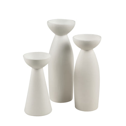 Atlas Lighting Vickers Large Vase | Matte White Earthenware | Living Room & Entryway Decor | 4.5 x 4.5 x 12.5 in | Model AC11664-02