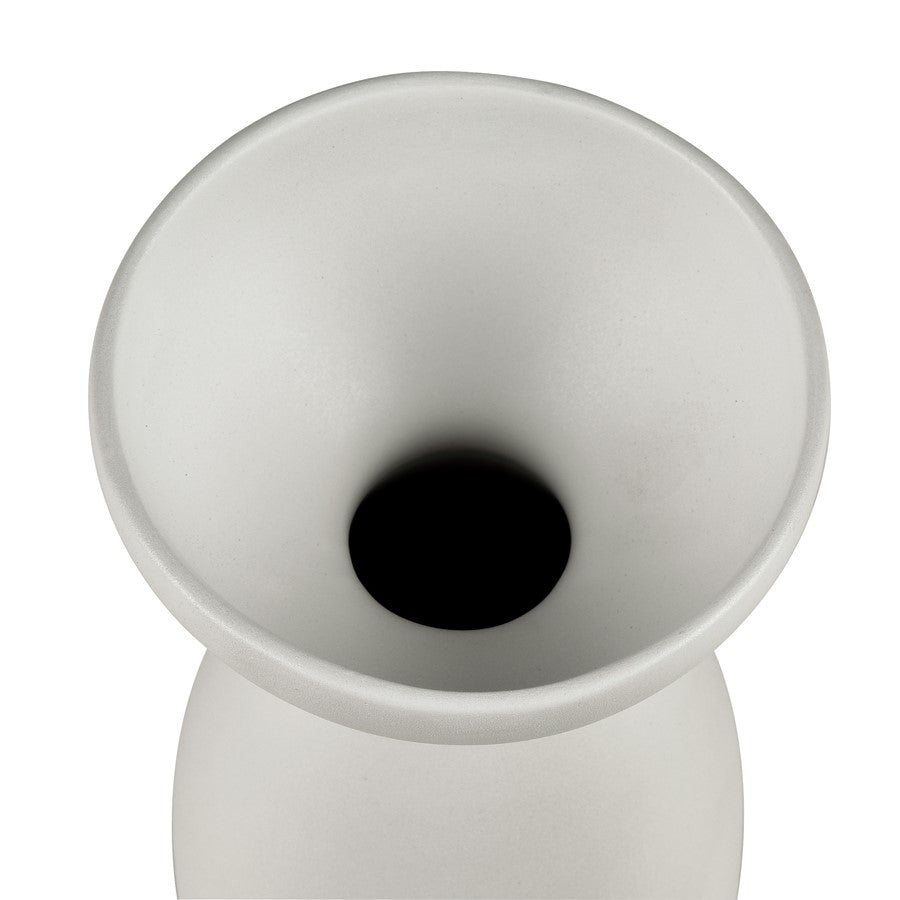 Atlas Lighting Vickers Large Vase | Matte White Earthenware | Living Room & Entryway Decor | 4.5 x 4.5 x 12.5 in | Model AC11664-02