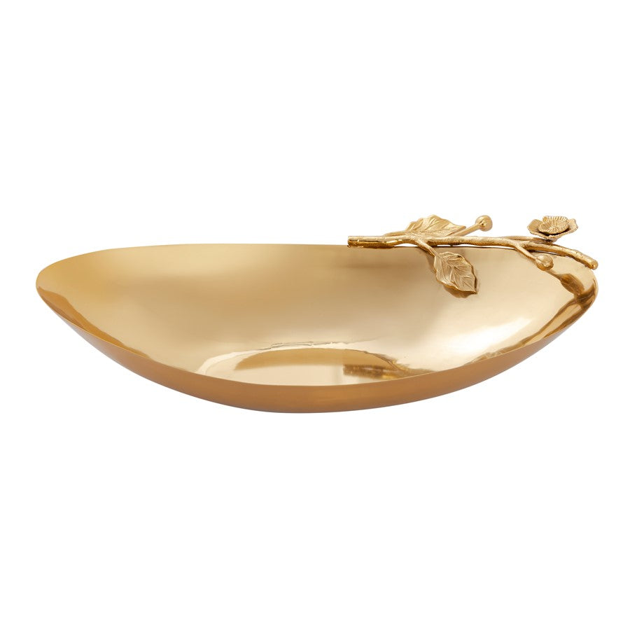 Atlas Lighting Walton Bowl | Gold Metal Organic Decorative | Coffee Table & Entryway Catchall | 14.5 x 7.5 x 3.5 in | Model AC11667-01