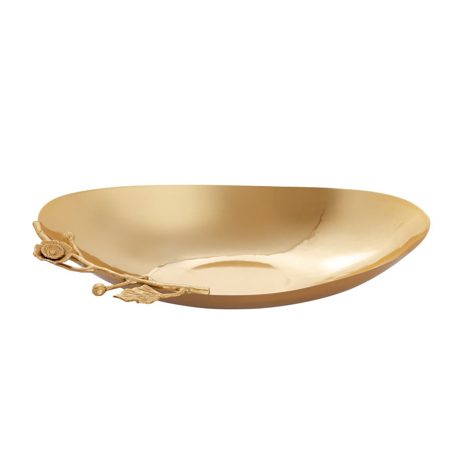 Atlas Lighting Walton Bowl | Gold Metal Organic Decorative | Coffee Table & Entryway Catchall | 14.5 x 7.5 x 3.5 in | Model AC11667-01