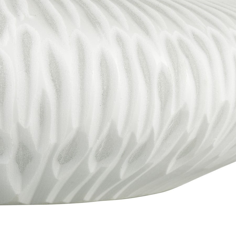 Atlas Lighting Wendy 12in White Frosted Glass Decorative Bowl | Coastal Contemporary Style | Coffee Table & Entryway Decor | Model AC11676-01
