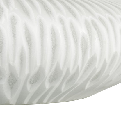 Atlas Lighting Wendy 12in White Frosted Glass Decorative Bowl | Coastal Contemporary Style | Coffee Table & Entryway Decor | Model AC11676-01