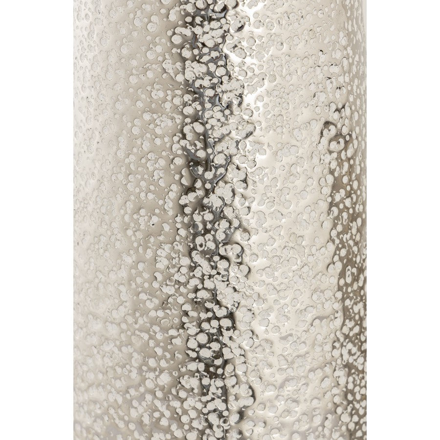 Atlas Lighting Willa Set of 2 Hammered Silver Metal Vases | Modern Contemporary Decor | Living Room & Entryway Accent | Model AC11683-01S