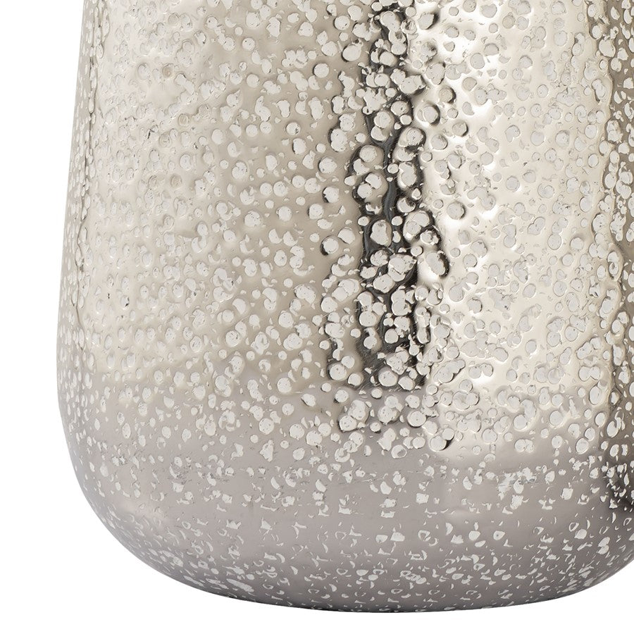 Atlas Lighting Willa Set of 2 Hammered Silver Metal Vases | Modern Contemporary Decor | Living Room & Entryway Accent | Model AC11683-01S