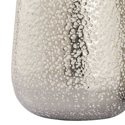 Atlas Lighting Willa Set of 2 Hammered Silver Metal Vases | Modern Contemporary Decor | Living Room & Entryway Accent | Model AC11683-01S