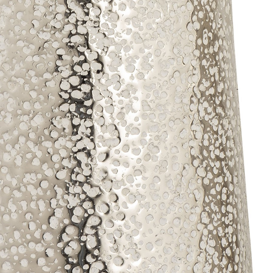 Atlas Lighting Willa Set of 2 Hammered Silver Metal Vases | Modern Contemporary Decor | Living Room & Entryway Accent | Model AC11683-01S