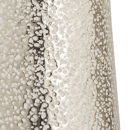 Atlas Lighting Willa Set of 2 Hammered Silver Metal Vases | Modern Contemporary Decor | Living Room & Entryway Accent | Model AC11683-01S