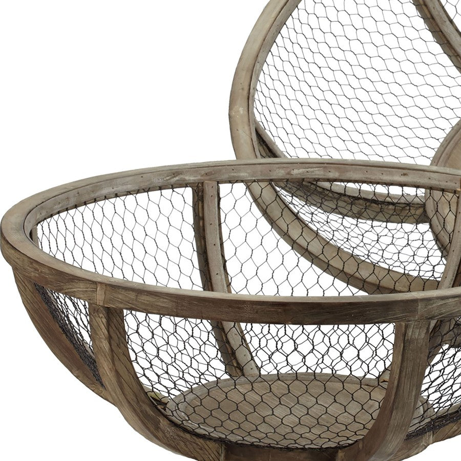 Atlas Lighting Wire Atlas Bowls, Set of 2 | Antique Zinc Metal Transitional Decor | Living Room & Entryway Storage | Model AC11699-01S