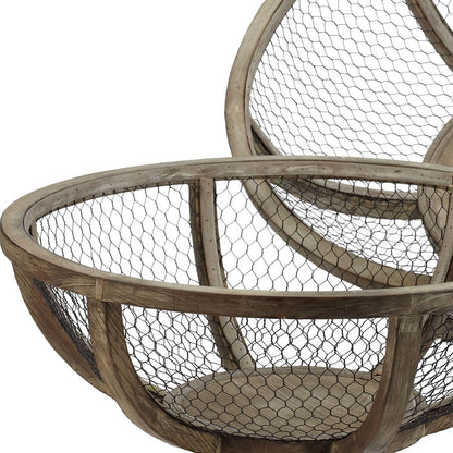 Atlas Lighting Wire Atlas Bowls, Set of 2 | Antique Zinc Metal Transitional Decor | Living Room & Entryway Storage | Model AC11699-01S