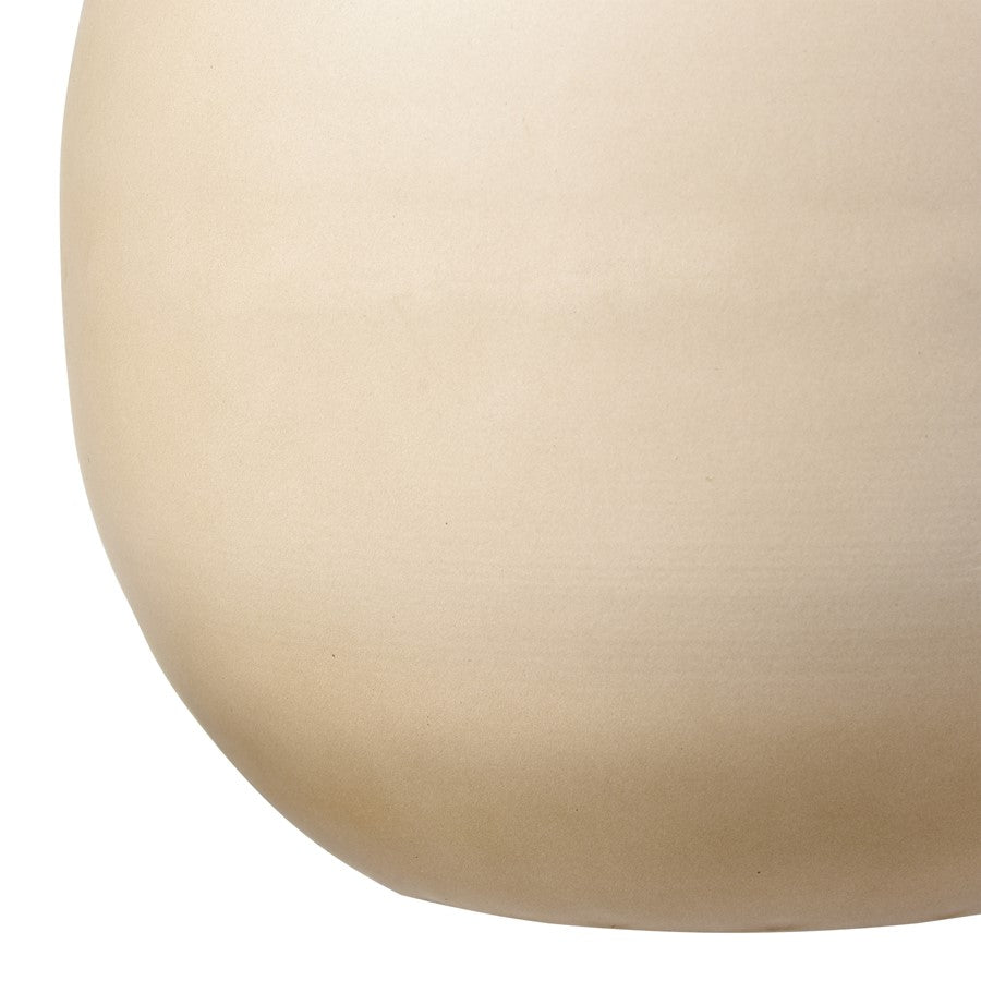 Atlas Lighting Delia Bottle II | Burnt Ivory Metal Modern Decorative Vase | Living Room & Entryway Display | 7.5 x 7.5 x 15 in | Model AC11702-01