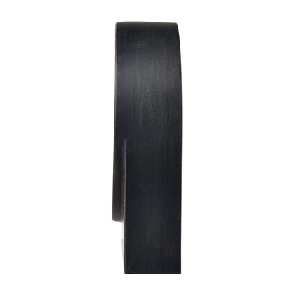 Atlas Lighting Jonah 9in Table Clock | Black Metal and White Marble-Style | Living Room & Office | 7.75 x 2.25 x 9 in | Model CK11007-01