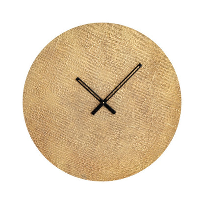 Atlas Lighting Sweeney 23in Round Wall Clock | Gold and Black Metal | Living Room & Office | 23 x 23 x 0.5 in | Model CK11014-01