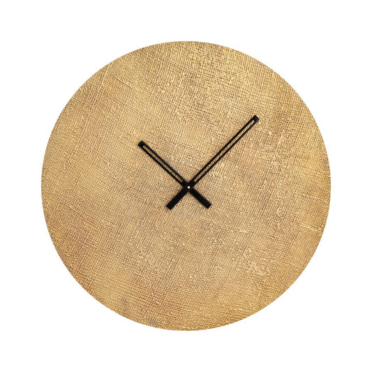 Atlas Lighting Sweeney 23in Round Wall Clock | Gold and Black Metal | Living Room & Office | 23 x 23 x 0.5 in | Model CK11014-01
