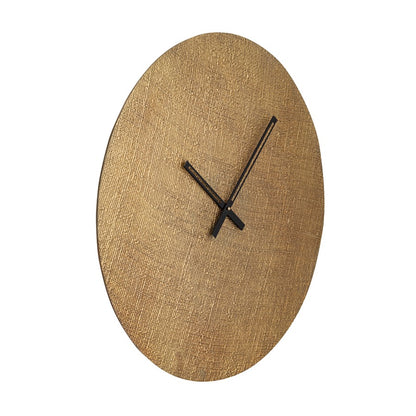 Atlas Lighting Sweeney 23in Round Wall Clock | Gold and Black Metal | Living Room & Office | 23 x 23 x 0.5 in | Model CK11014-01