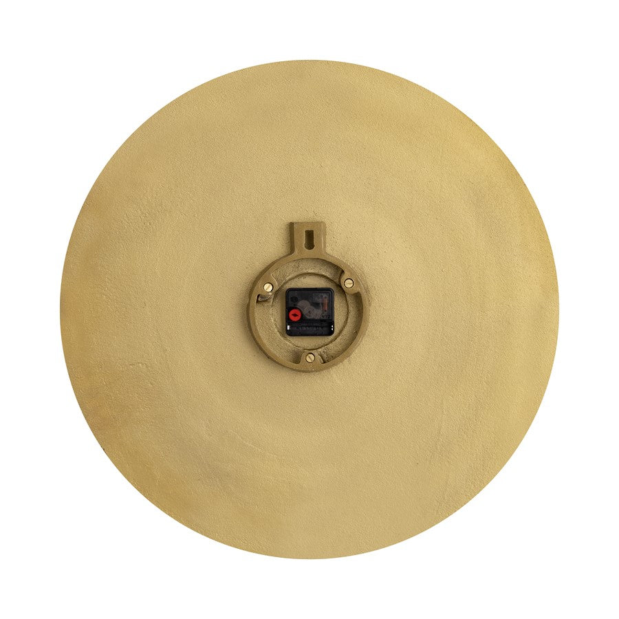 Atlas Lighting Sweeney 23in Round Wall Clock | Gold and Black Metal | Living Room & Office | 23 x 23 x 0.5 in | Model CK11014-01