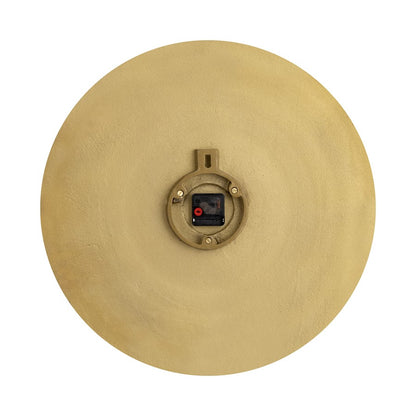 Atlas Lighting Sweeney 23in Round Wall Clock | Gold and Black Metal | Living Room & Office | 23 x 23 x 0.5 in | Model CK11014-01