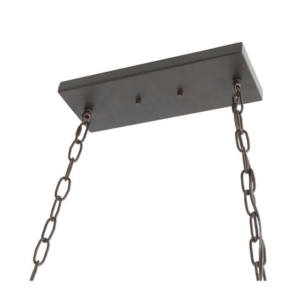Atlas Armstrong Grove 36in 4-Light Linear Chandelier | Transitional Charcoal and Satin Nickel with White Glass | Kitchen Island | Model CL11004-BK