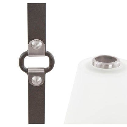 Atlas Armstrong Grove 36in 4-Light Linear Chandelier | Transitional Charcoal and Satin Nickel with White Glass | Kitchen Island | Model CL11004-BK