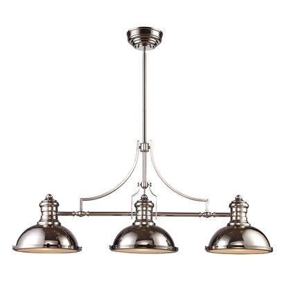 Atlas Lighting Chadwick 47in 3-Light Chandelier | Transitional Chrome Metal | Dining Room & Living Room | 47 x 13 x 21 in | Model CL11009-CH