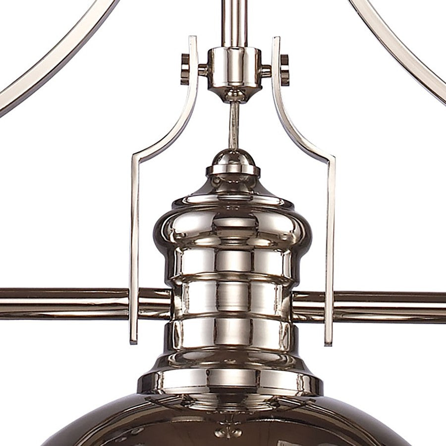Atlas Lighting Chadwick 47in 3-Light Chandelier | Transitional Chrome Metal | Dining Room & Living Room | 47 x 13 x 21 in | Model CL11009-CH