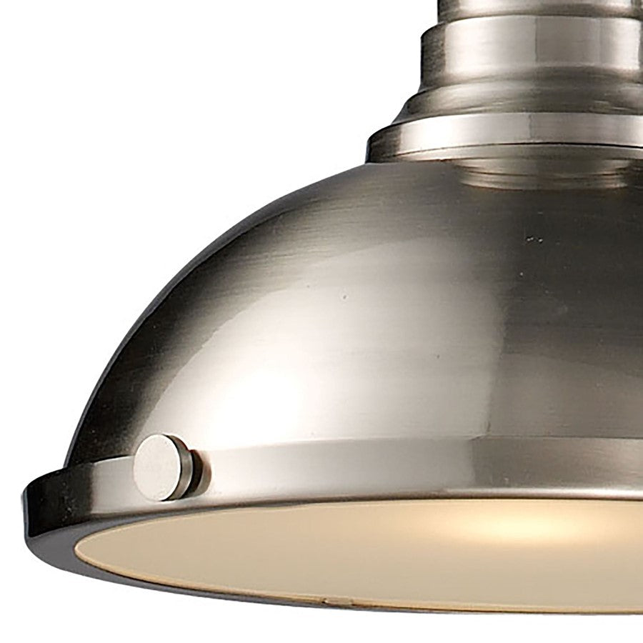 Atlas Lighting Chadwick 47in 3-Light Chandelier | Transitional Satin Nickel and Nickel Metal | Kitchen Island & Dining Room | Model CL11009-NK1