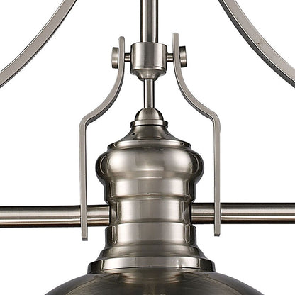Atlas Lighting Chadwick 47in 3-Light Chandelier | Transitional Satin Nickel and Nickel Metal | Kitchen Island & Dining Room | Model CL11009-NK1
