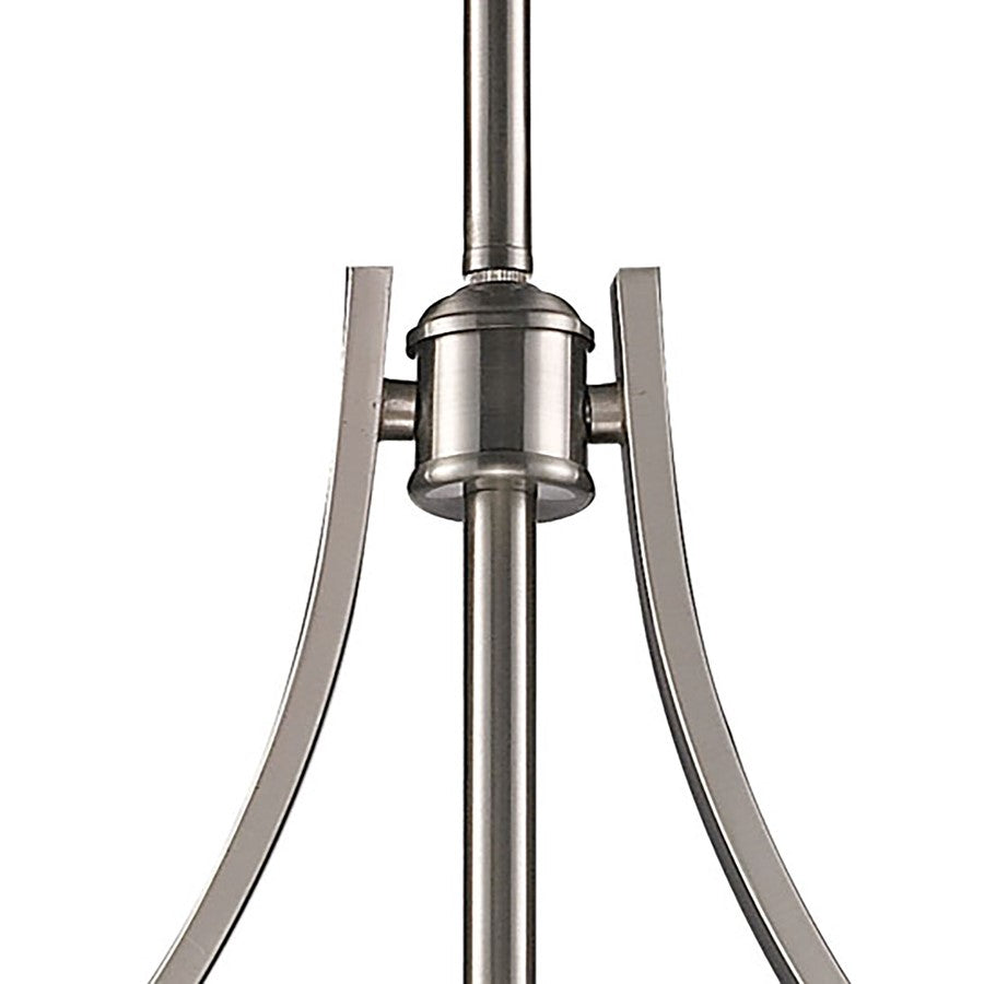 Atlas Lighting Chadwick 47in 3-Light Chandelier | Transitional Satin Nickel and Nickel Metal | Kitchen Island & Dining Room | Model CL11009-NK1