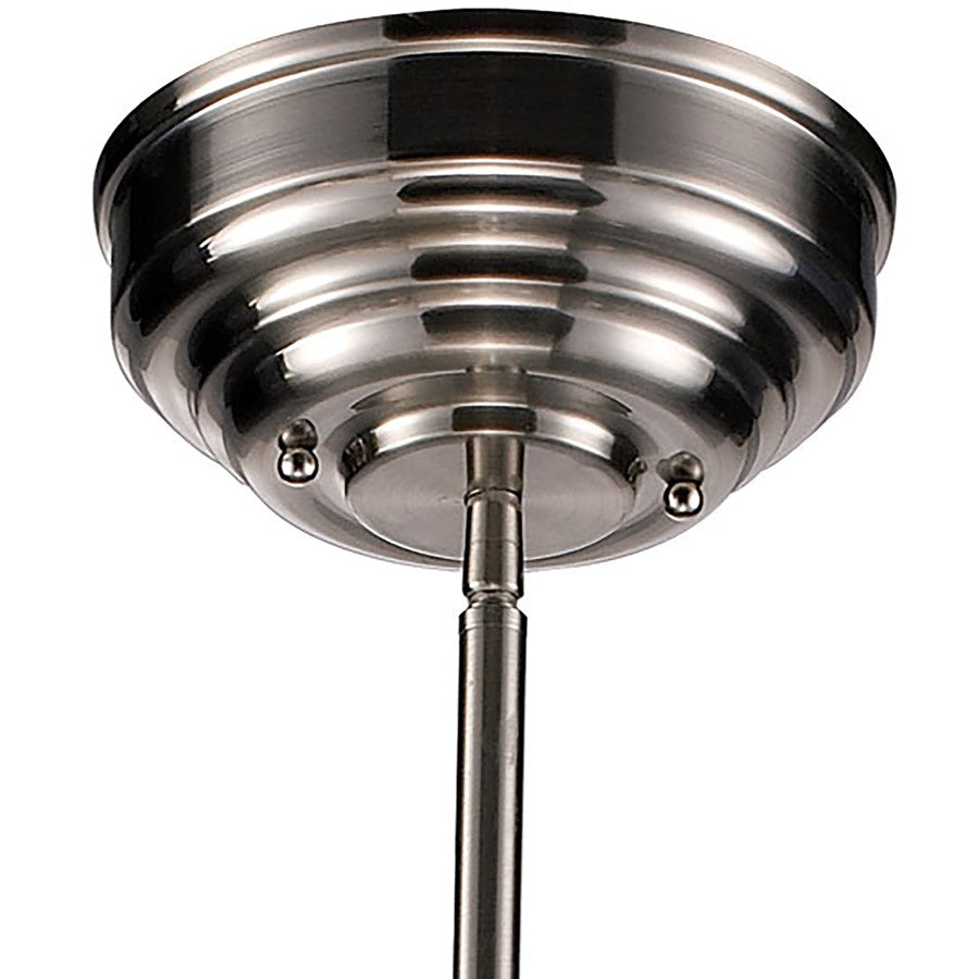 Atlas Lighting Chadwick 47in 3-Light Chandelier | Transitional Satin Nickel and Nickel Metal | Kitchen Island & Dining Room | Model CL11009-NK1