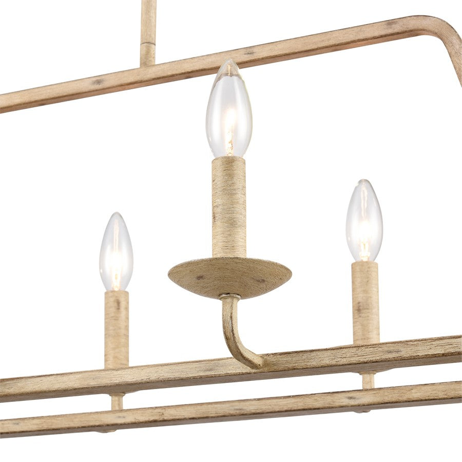 Atlas Lighting Ellisville 34in 6-Light Chandelier | Transitional Antique Cream Metal | Dining Room & Living Room | Model CL11013-CR
