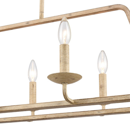 Atlas Lighting Ellisville 34in 6-Light Chandelier | Transitional Antique Cream Metal | Dining Room & Living Room | Model CL11013-CR