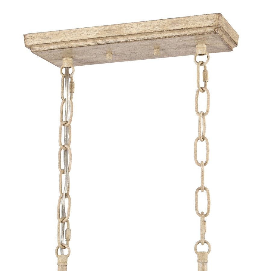 Atlas Lighting Ellisville 34in 6-Light Chandelier | Transitional Antique Cream Metal | Dining Room & Living Room | Model CL11013-CR