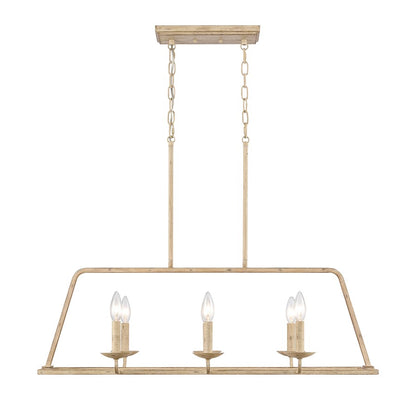 Atlas Lighting Ellisville 34in 6-Light Chandelier | Transitional Antique Cream Metal | Dining Room & Living Room | Model CL11013-CR
