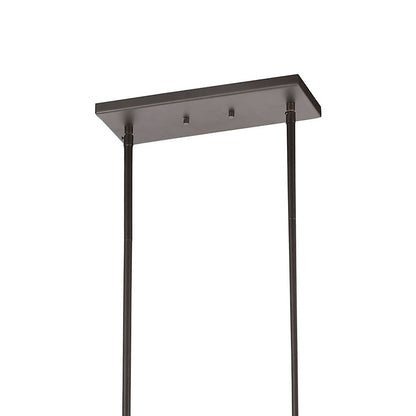 Atlas Lighting Fairfax 36in 7-Light Linear Chandelier | Transitional Oil Rubbed Bronze Metal | Dining Room & Kitchen Island | Model CL11014-BZ