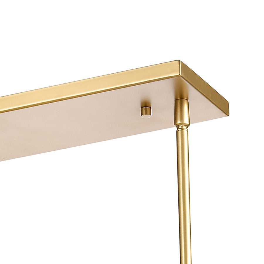 Atlas Lighting Fantania 36in 4-Light Linear Chandelier | Traditional Gold and Clear Crystal | Kitchen Island & Dining Room | Model CL11015-GD