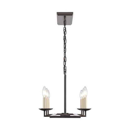 Atlas Lighting Joanie 34in 6-Light Linear Chandelier | Transitional Old Bronze Metal | Kitchen Island & Dining Room | Model CL11018-BZ