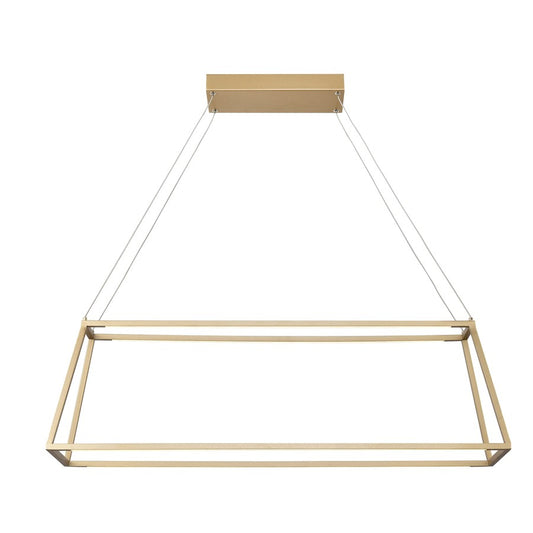 Atlas Lighting Minimalist 36in LED Linear Chandelier | Soft Gold Metal | Kitchen Island & Dining Room | 36 x 9 x 11.5 in | Model CL11024-GD