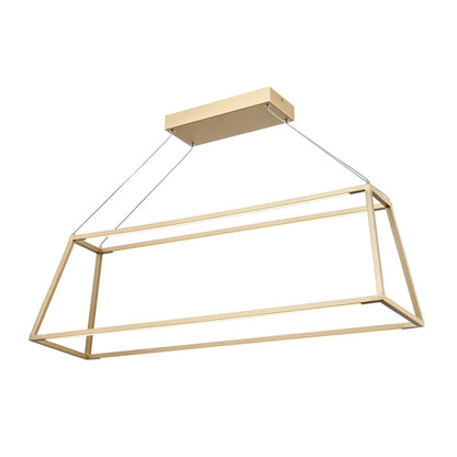Atlas Lighting Minimalist 36in LED Linear Chandelier | Soft Gold Metal | Kitchen Island & Dining Room | 36 x 9 x 11.5 in | Model CL11024-GD