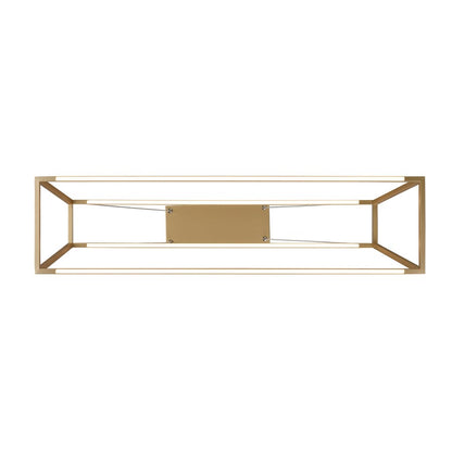 Atlas Lighting Minimalist 36in LED Linear Chandelier | Soft Gold Metal | Kitchen Island & Dining Room | 36 x 9 x 11.5 in | Model CL11024-GD