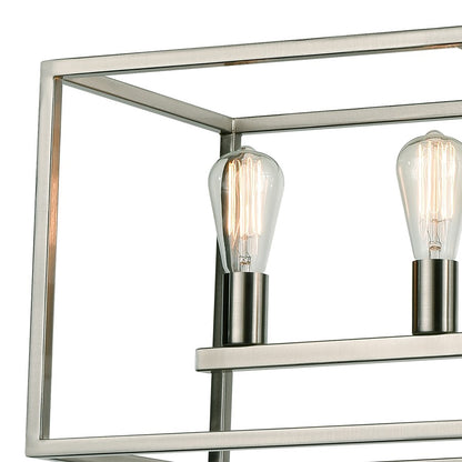 Atlas Lighting Williamsport 37in 5-Light Linear Chandelier | Transitional Brushed Nickel | Kitchen Island & Dining Room | Model CL11039-NK