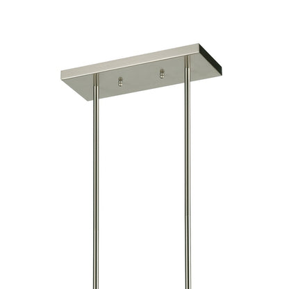 Atlas Lighting Williamsport 37in 5-Light Linear Chandelier | Transitional Brushed Nickel | Kitchen Island & Dining Room | Model CL11039-NK