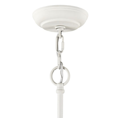 Atlas Lighting Adelaide 59in 20-Light Chandelier | Traditional Textured White and Cream Ceramic Roses | Dining Room & Living Room | Model CL11053-WH