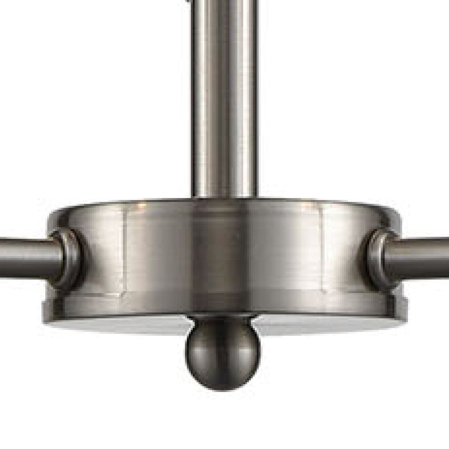 Atlas Lighting Astoria 23in 3-Light Chandelier | Transitional Brushed Nickel and Clear Glass | Dining Room & Kitchen Island | Model CL11070-NK