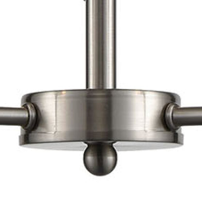 Atlas Lighting Astoria 23in 3-Light Chandelier | Transitional Brushed Nickel and Clear Glass | Dining Room & Kitchen Island | Model CL11070-NK