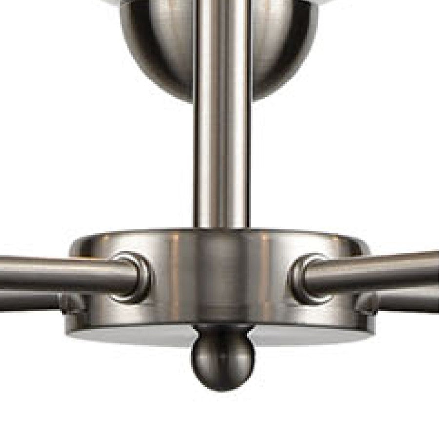 Atlas Lighting Astoria 28in 5-Light Chandelier | Transitional Brushed Nickel and Clear Glass | Dining Room & Living Room | Model CL11071-NK