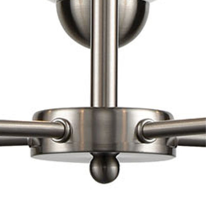 Atlas Lighting Astoria 28in 5-Light Chandelier | Transitional Brushed Nickel and Clear Glass | Dining Room & Living Room | Model CL11071-NK